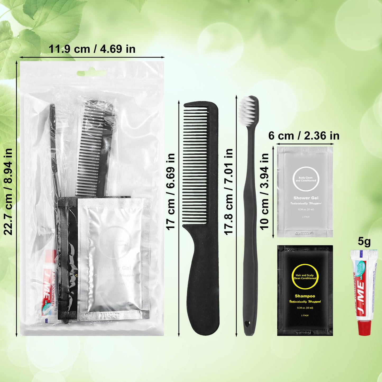 Toiletry Kits Disposable Travel Size Personal Hygiene Kits for Homeless Care Package Supplies in Bulk Toiletries Set Essential Women Men Hotel Guest Charity,Camping,Travel, Apartment 5 in 1(40 Pack)