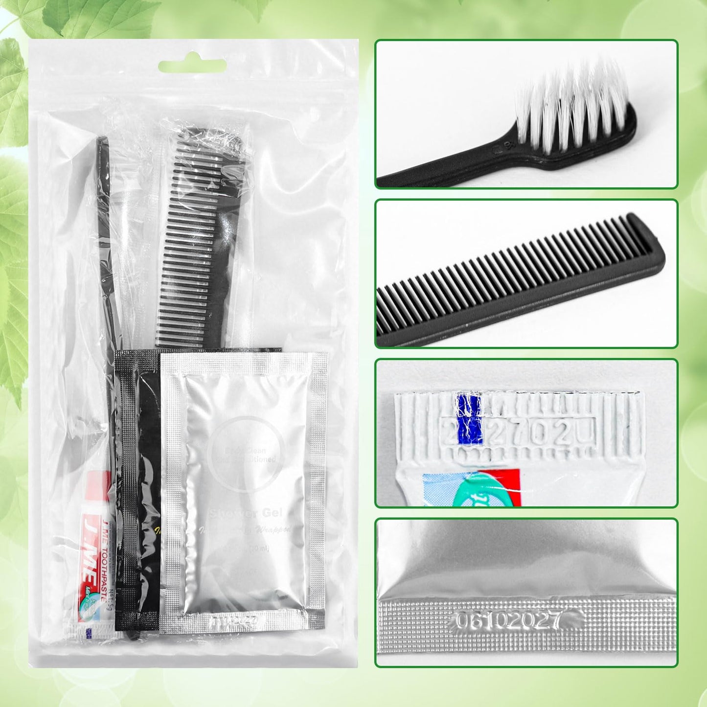 Toiletry Kits Disposable Travel Size Personal Hygiene Kits for Homeless Care Package Supplies in Bulk Toiletries Set Essential Women Men Hotel Guest Charity,Camping,Travel, Apartment 5 in 1(40 Pack)