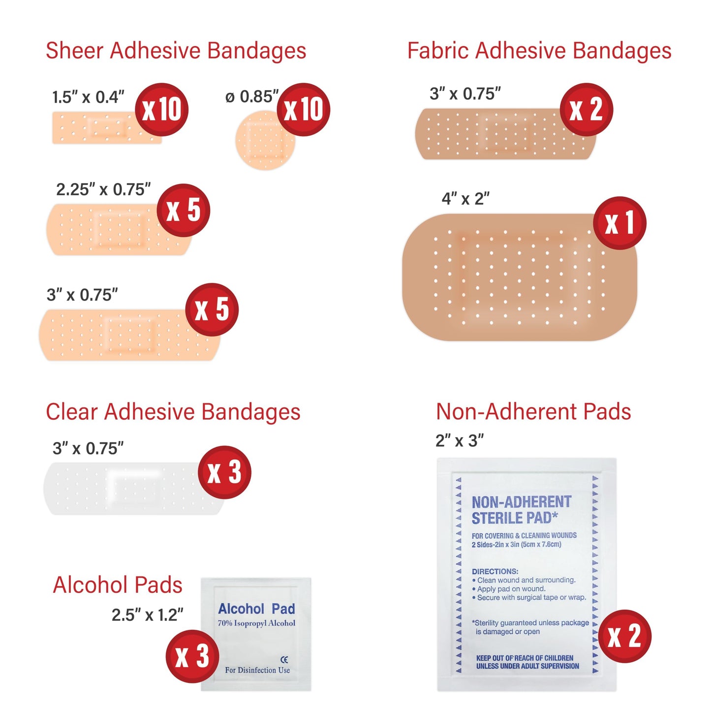 DecorRack 500 Piece First Aid Kit, 12 Individual Boxes of 42 Items Each, First Aid Kit for Car, Home, School, Office, Minor Cuts, Scrapes, Travel, Sports, Field Trips or Camping (500pcs, 12 Pack)