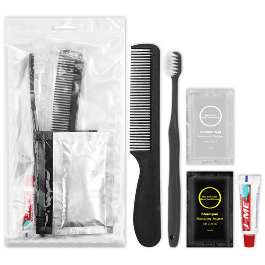 Toiletry Kits Disposable Travel Size Personal Hygiene Kits for Homeless Care Package Supplies in Bulk Toiletries Set Essential Women Men Hotel Guest Charity,Camping,Travel, Apartment 5 in 1(40 Pack)