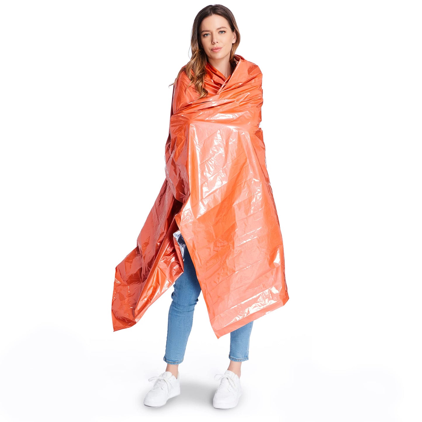 Emergency Blankets Mylar Thermal Blanket,(10 Pack) of Gigantic Space Blanket 82 * 64 in. Survival Blankets Heavy Duty Camping Gear,First Aid