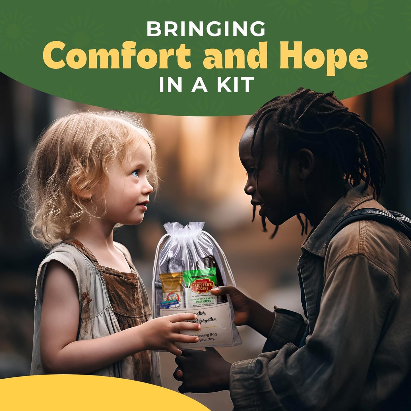 Homeless Care Package (5 Count) – Complete Hygiene Kits for Homeless Includes Food, Socks, First Aid and Personal Care Items – Ideal Homeless Blessing Bag for Outreach and Charity